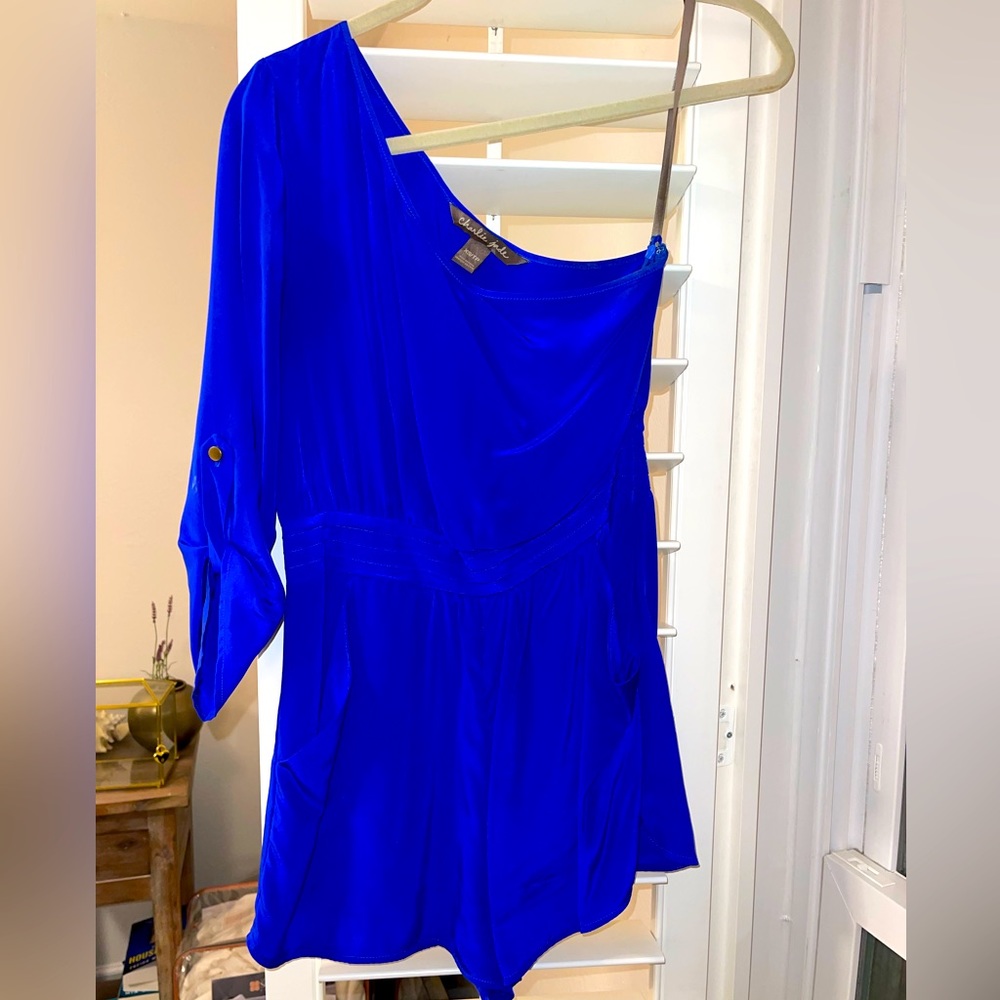 Cobalt blue, one shoulder romper